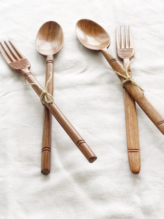 Les couverts en bois de Gayier